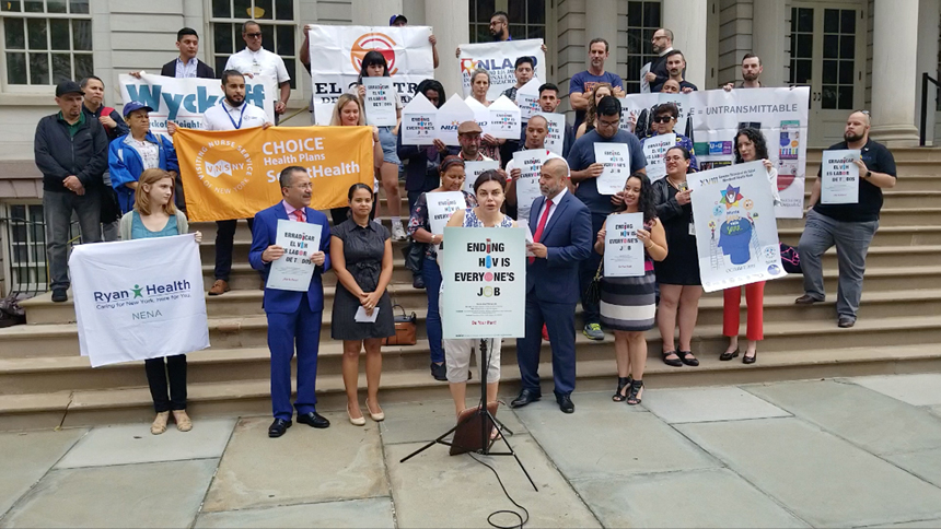 NLAAD 2018 press conference at the steps of NYC City Hall