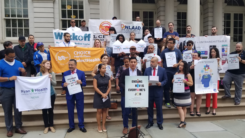 NLAAD 2018 press conference at the steps of NYC City Hall